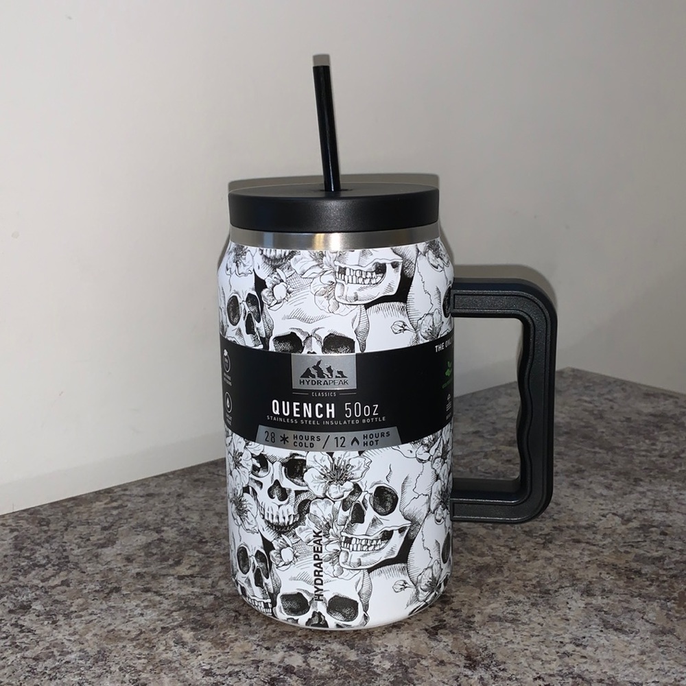 LIMITED EDITION HydraPeak Skull 50 oz Bottle / Mug With Lid